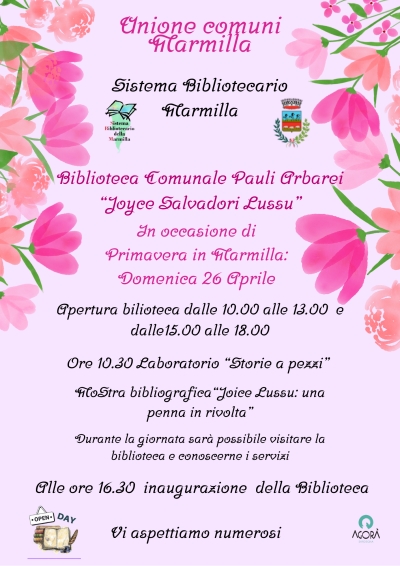 Biblioteca Comunale Pauli Arbarei - Primavera in Marmilla domenica 26 aprile 2026.