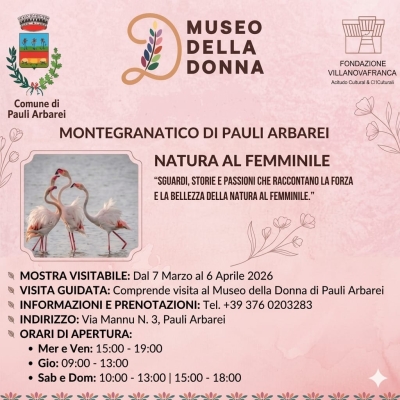 Museo della Donna di Pauli Arbarei. Mostra fotografica Natura al Femminile.