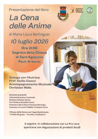 Evento culturale del 10 luglio 2026 - Presentazione del libro "La Cena delle Anime".