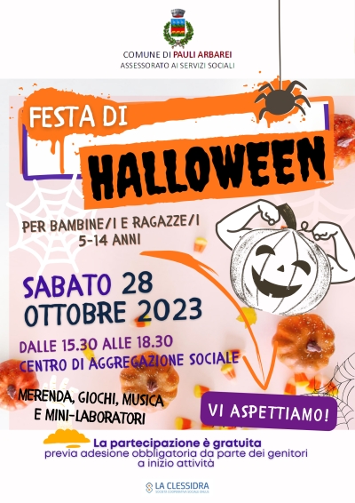 Festa di HALLOWEEN 2023 presso il Centro di Aggregazione Sociale.