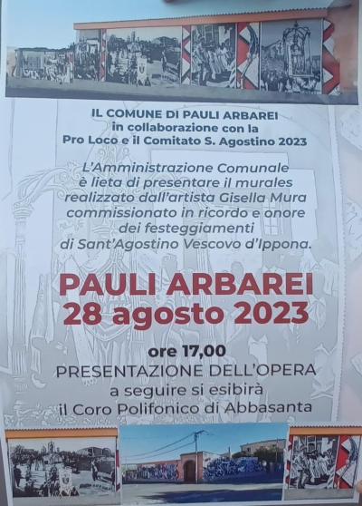 Festeggiamenti anno 2023 in onore di Sant'Agostino. Inaugurazione Murales.